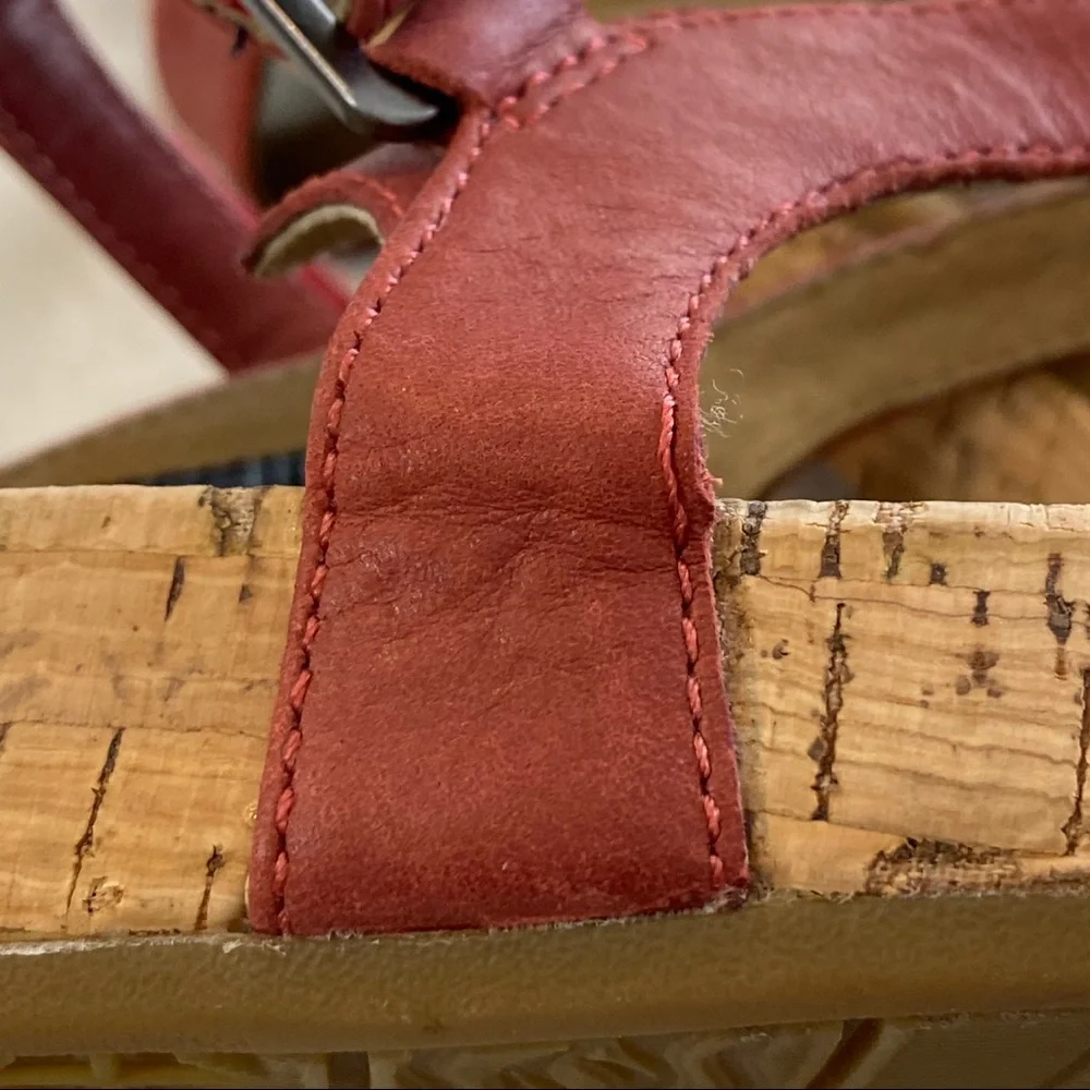 Teva Women's Red Cork Footbed Sandals - Picture 15 of 15
